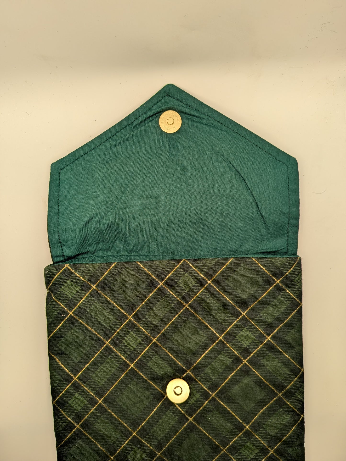 Green Tartan Book Sleeve